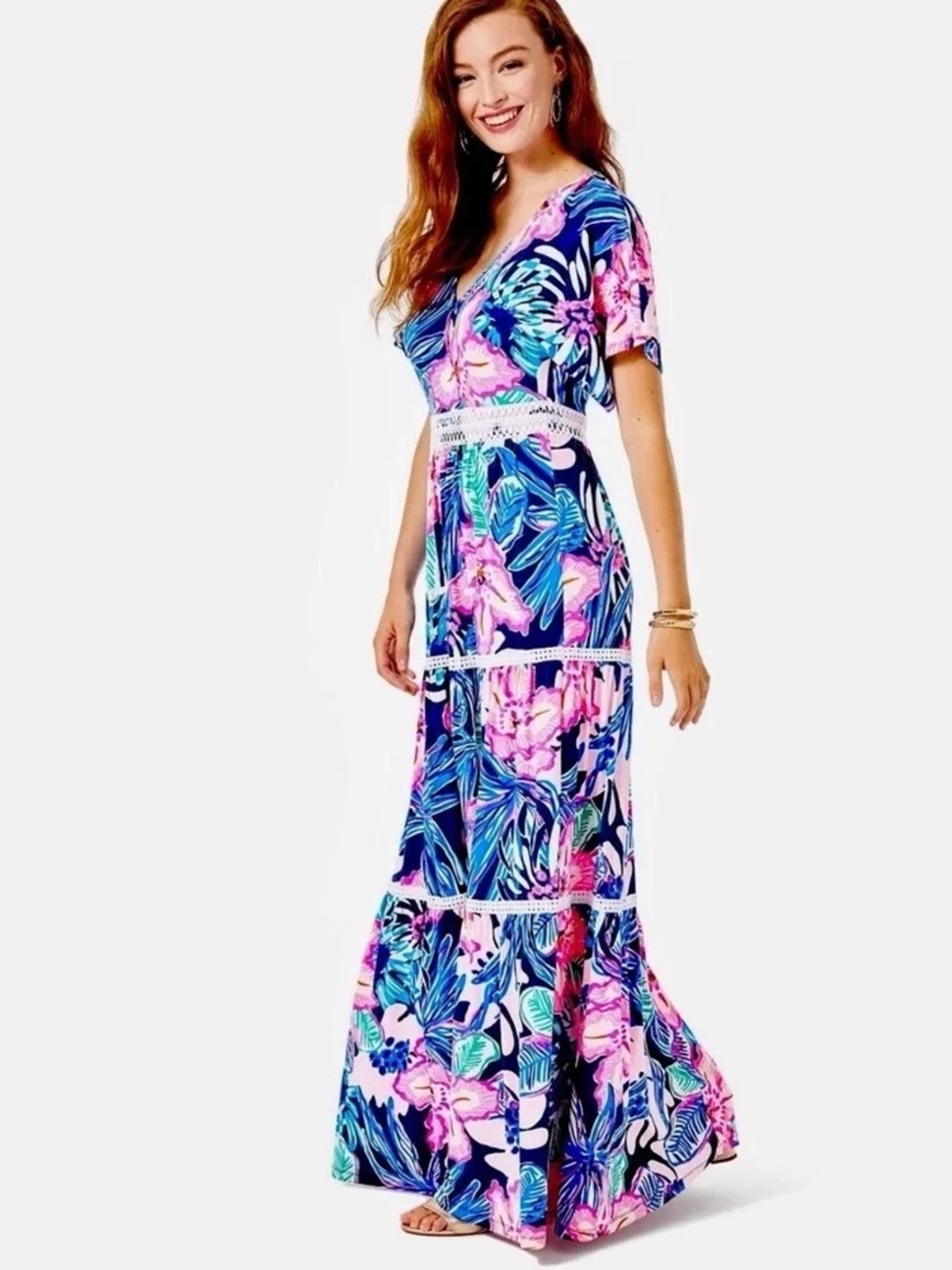 Lilly Pulitzer Marbella Maxi Dress in High Tide Sugar Mambo
